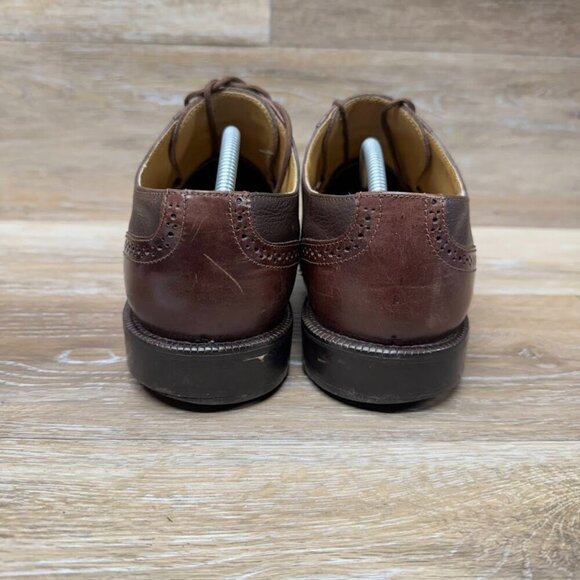 Giorgio Brutini Hi Shine/Grain Brown Leather Cap Toe Oxfords Men's Size … - Picture 3 of 7